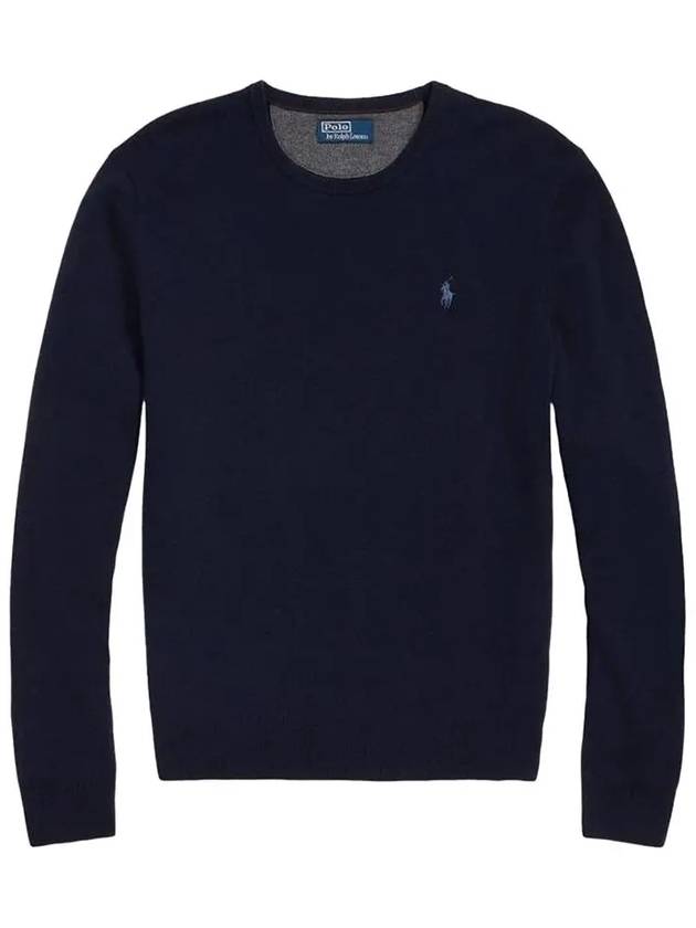 Logo Basic Pullover Knit Top Navy - POLO RALPH LAUREN - BALAAN 2