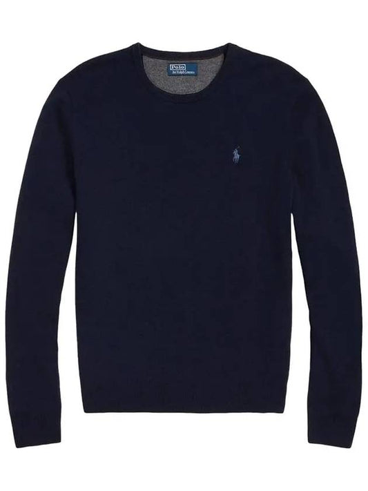 Logo Basic Pullover Knit Top Navy - POLO RALPH LAUREN - BALAAN 2