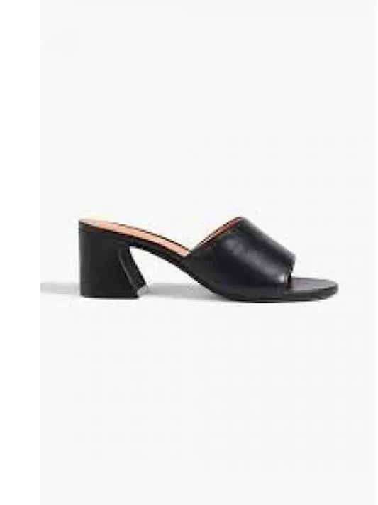 leather sandal heel black - MARNI - BALAAN 2
