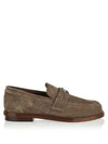 Seal Plaque Suede Loafers Brown - ALEXANDER MCQUEEN - BALAAN 2