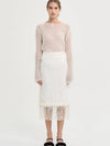 Mohair Seethrough Rib Wool Knit Ivory - SORRY TOO MUCH LOVE - BALAAN 4