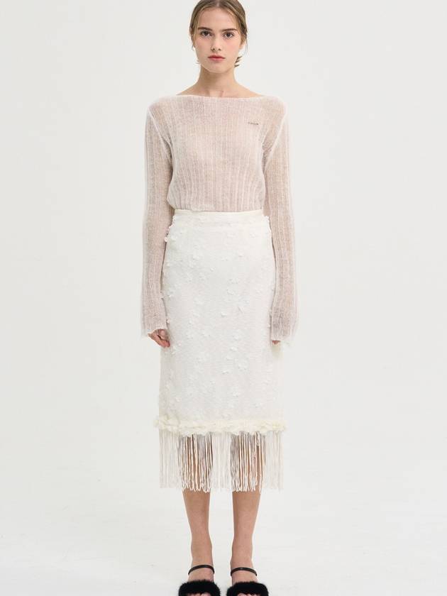 Mohair Seethrough Rib Wool Knit Ivory - SORRY TOO MUCH LOVE - BALAAN 4