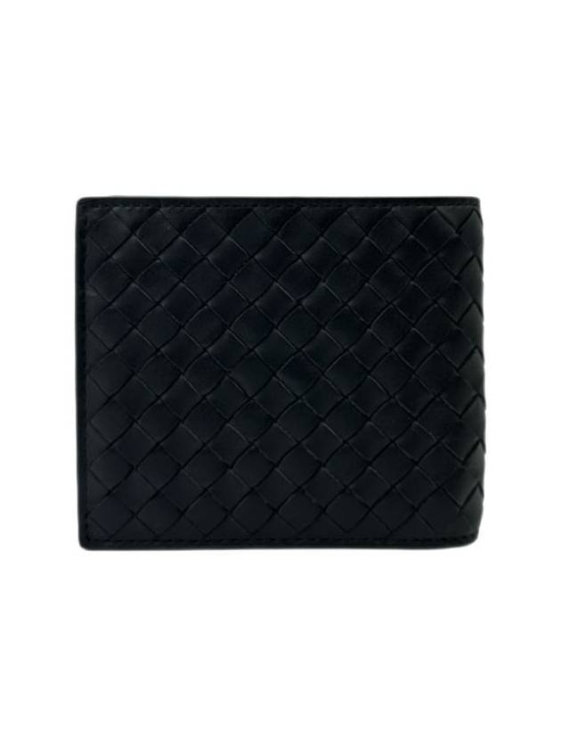 Intrecciato Weaving Half Wallet Black - BOTTEGA VENETA - BALAAN 3