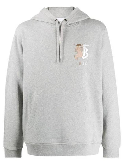 TB Monogram Logo Hoodie Grey - BURBERRY - BALAAN 2