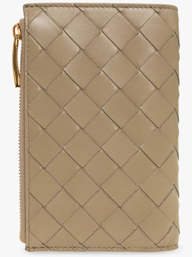 Bottega Veneta Leather Wallet, Women's, Beige - BOTTEGA VENETA - BALAAN 3