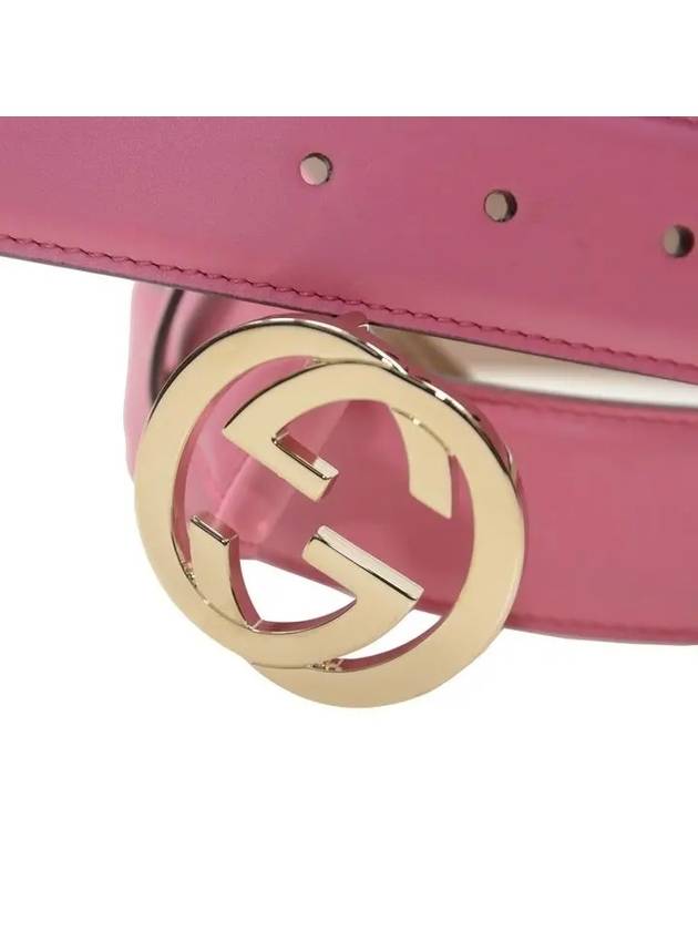 Women s Pink Interlocking GG Metal Buckle Moon Caprede Belt 546386 AP00G 5528 - GUCCI - BALAAN 3