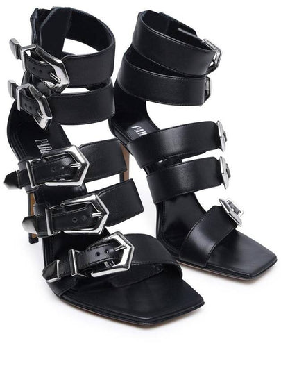 Paris Texas 'Ursula' Black Leather Sandals - PARIS TEXAS - BALAAN 2