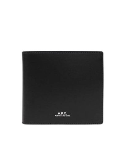 London Bill Fold Logo Half Wallet Black - A.P.C. - BALAAN 2