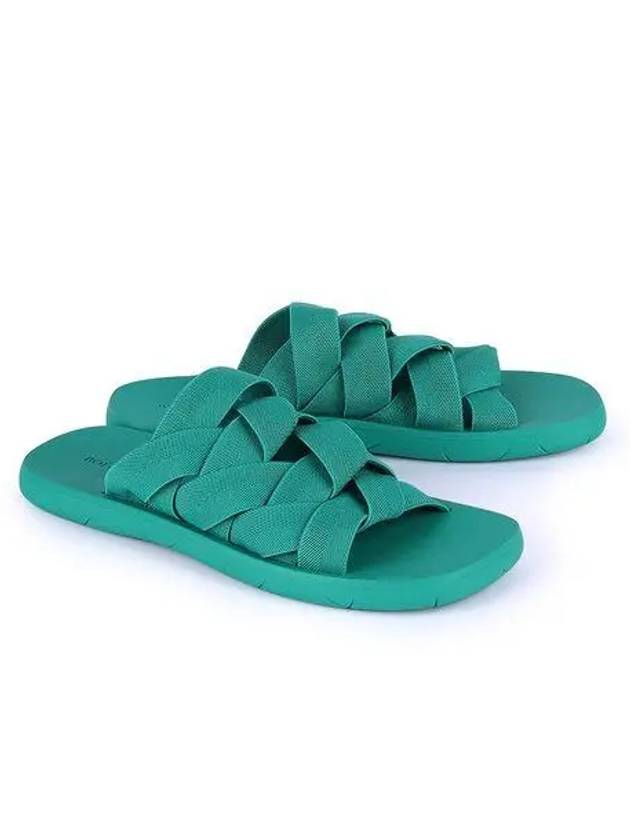 Intrecciato Flat Slippers Acid Turquoise - BOTTEGA VENETA - BALAAN 2