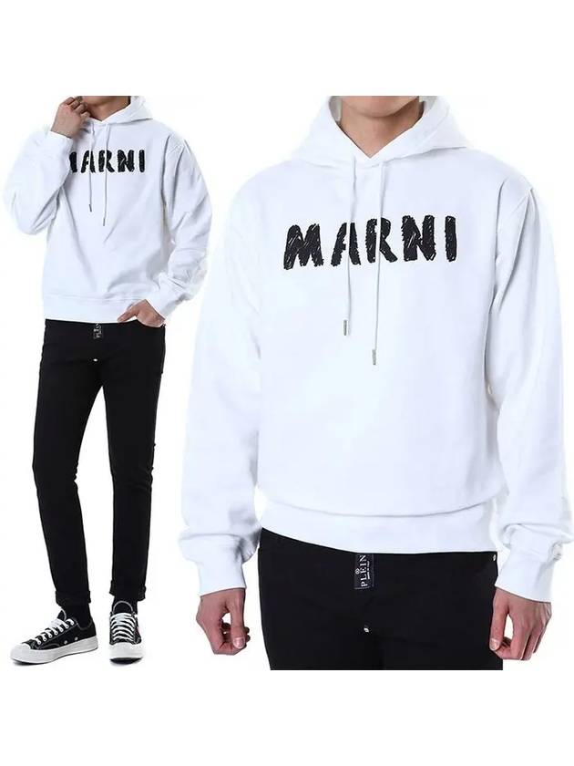 Scribble Logo Hoodie White - MARNI - BALAAN 2