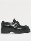 Logo Leather Loafers Black - PRADA - BALAAN 2