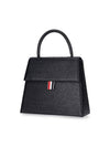 Trapeze Leather Tote Bag Black - THOM BROWNE - BALAAN 3