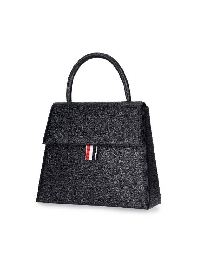 Trapeze Leather Tote Bag Black - THOM BROWNE - BALAAN 3