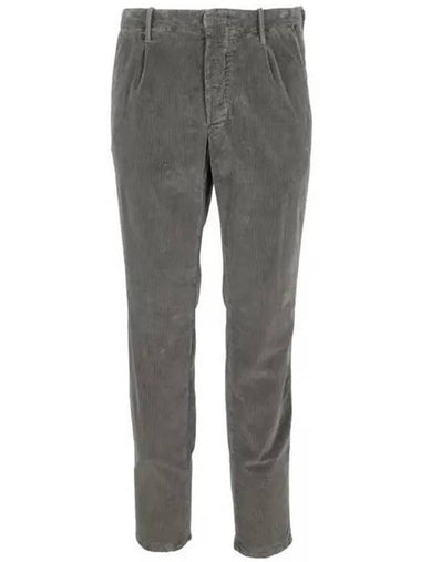 Corduroy slim straight pants gray - INCOTEX - BALAAN 1