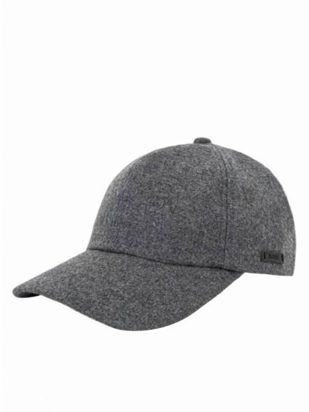 Logo Label Wool Blend Ball Cap Gray - HUGO BOSS - BALAAN 2