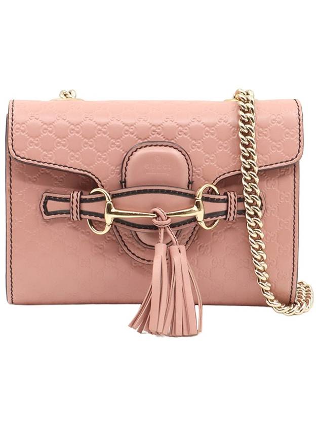 Pink Micro Cima Gold Horsebit Tassel Emily Mini Shoulder Bag - GUCCI - BALAAN 1