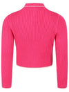 Kids Neckline Logo Ribbed Knit Pink MS029179 044 - MSGM - BALAAN 3