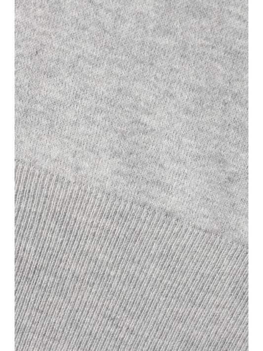 Plain Cotton Knit Top Grey - BRUNELLO CUCINELLI - BALAAN 1