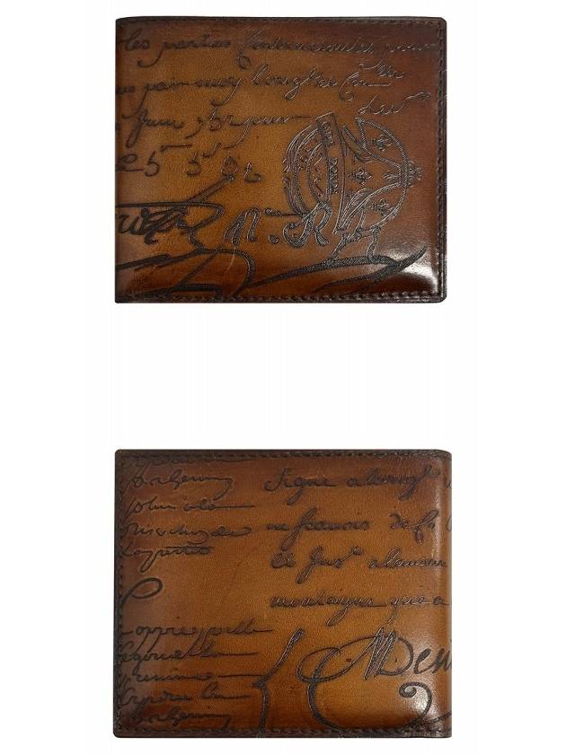 Makore Scritto Leather Wallet Cacao Intenso - BERLUTI - BALAAN 5