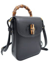 Women s Gucci 702106 Black Leather Bamboo Top Handle Mini 2WAY gt bag Gangbuk used luxury goods - GUCCI - BALAAN 3