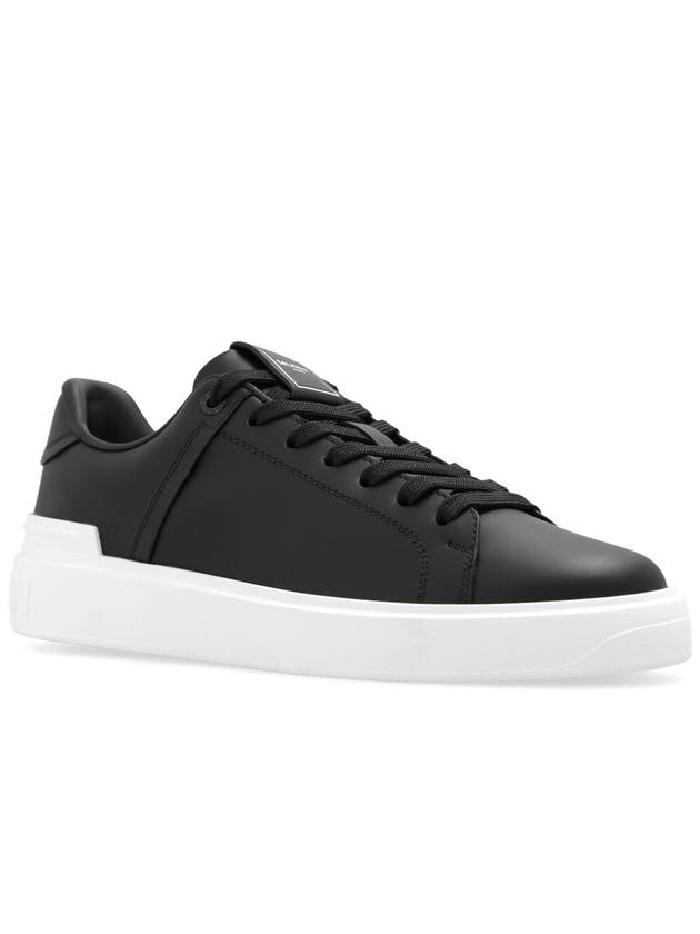 Balmain ‘B-Court’ Leather Sneakers, Men's, Black - BALMAIN - BALAAN 4