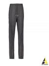 Micro Houndstooth Wool Track Pants Grey - DIOR - BALAAN 2