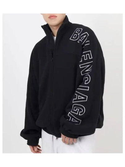 Logo Print Outline Track Jacket Black - BALENCIAGA - BALAAN 2