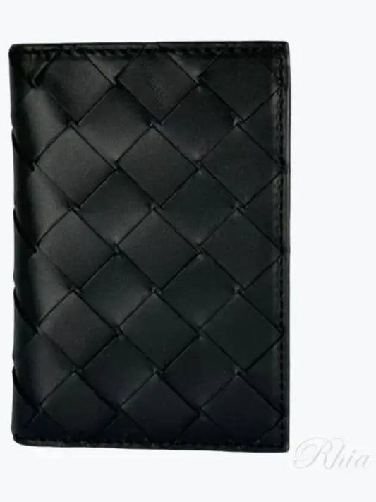 Intrecciato Flap Card Case Black - BOTTEGA VENETA - BALAAN 2