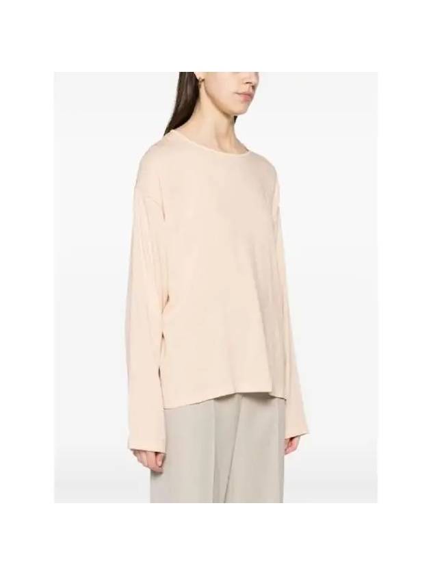 Round Neck Long Sleeve T-Shirt Light Pink - FABIANA FILIPPI - BALAAN 4