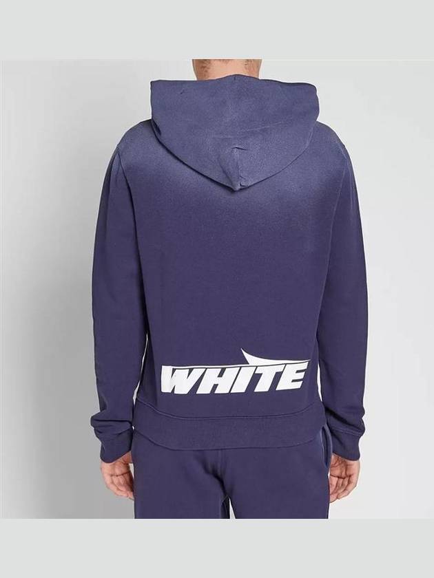 Logo Hooded Sweatshirt OMBB034E18192003 3001 - OFF WHITE - BALAAN 6