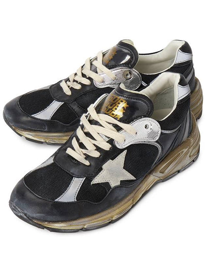 Dad-Star Mesh Nappa Leather Low Top Sneakers Black Ice Grey - GOLDEN GOOSE - BALAAN 2