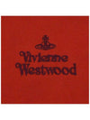 Embroidered Logo Wool Muffler Terracotta 81030007 C409 - VIVIENNE WESTWOOD - BALAAN 5