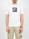 Garment Dyed Institutional One Print Cotton Jersey Short Sleeve T Shirt White - STONE ISLAND - BALAAN 3