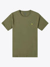 Pony Logo Embroidered Short Sleeve T-Shirt Khaki - POLO RALPH LAUREN - BALAAN.