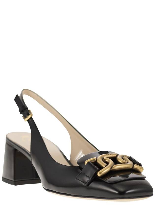 Kate Patent Leather Slingback Heels Black - TOD'S - BALAAN 3