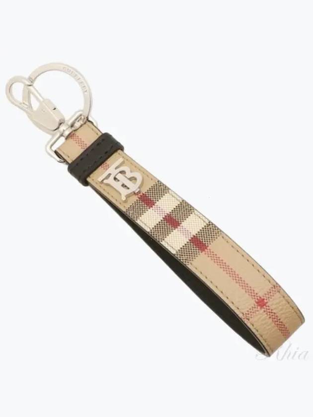 Monogram Motif Check Key Holder Beige - BURBERRY - BALAAN 2