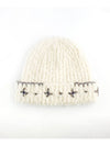 Flower Hand Stitched Beanie IVORY Women s embroidery - RUBATI - BALAAN 1