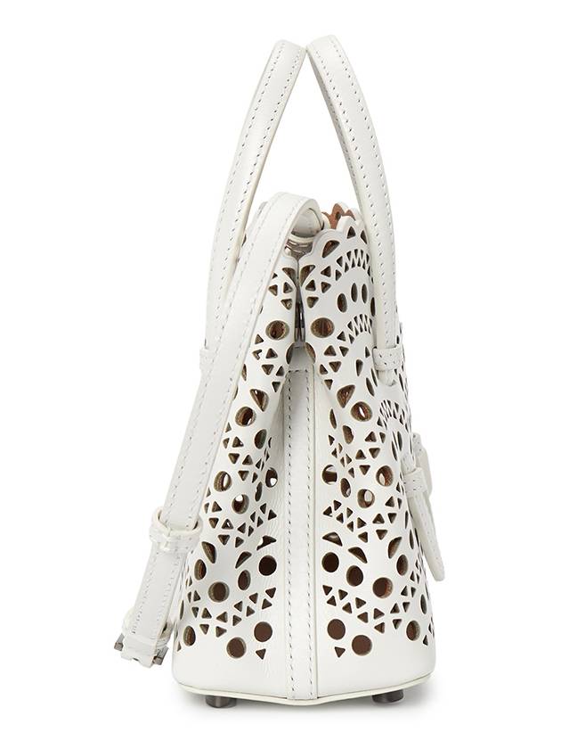 Mina 16 Vienne Wave Lux Calfskin Tote Bag White - ALAIA - BALAAN 4