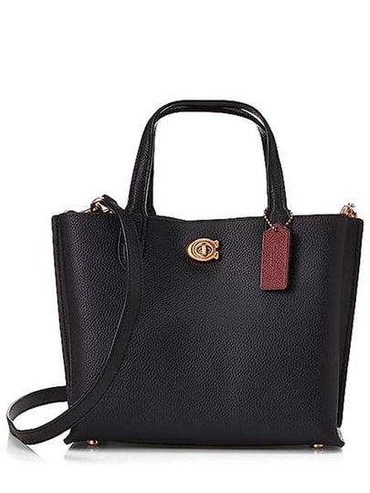 Willow Leather Tote Bag Black - COACH - BALAAN 2