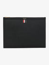 Medium Document Holder Clutch Bag Black - THOM BROWNE - BALAAN 3