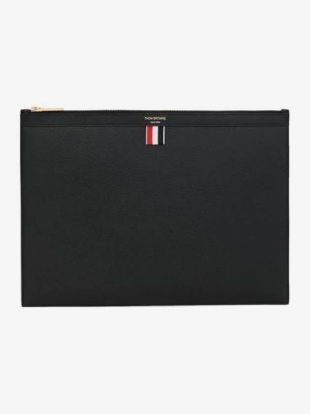 Medium Document Holder Clutch Bag Black - THOM BROWNE - BALAAN 3