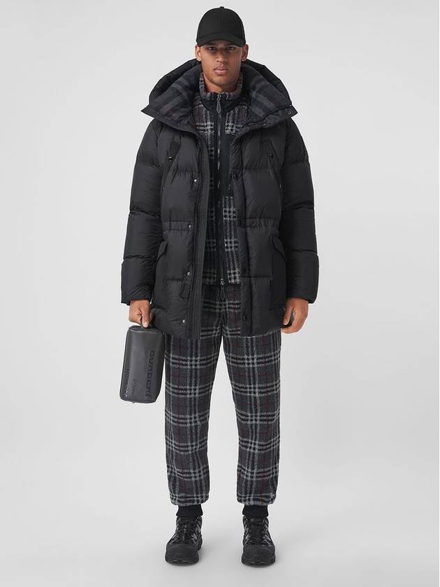 Logo Applique Nylon Puffer Coat Black - BURBERRY - BALAAN 2