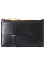 Intrecciato Zipper Card Wallet Black - BOTTEGA VENETA - BALAAN 2