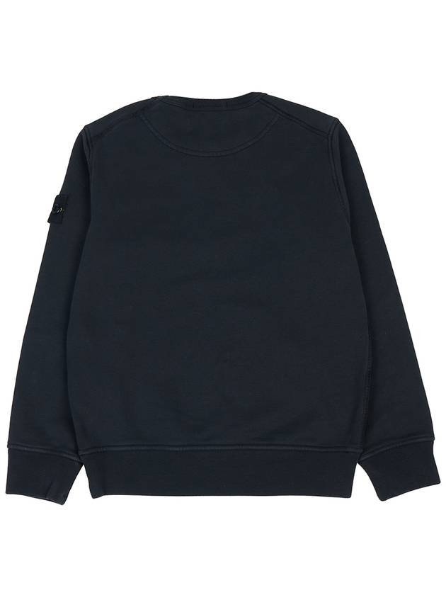 Kids Organic Cotton Fleece Sweatshirt Black - STONE ISLAND - BALAAN 3