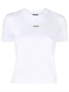 Le Gros Grain Short Sleeve T-Shirt White - JACQUEMUS - BALAAN 2