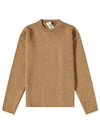 Crew Neck Wool Knit Top Camel - TEN C - BALAAN 2