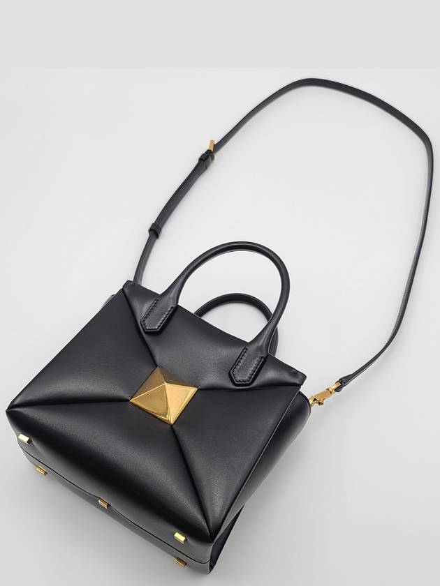 Small One-Stud Tote Bag Black - VALENTINO - BALAAN 9