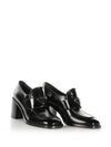 Brushed Leather Loafers Pumps Black - PRADA - BALAAN 3