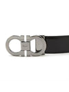 Double Gancini Reversible Leather Belt Black Auburn - SALVATORE FERRAGAMO - BALAAN 4