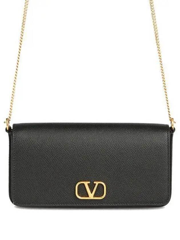 Gold V Logo Signature Shoulder Bag Bag Black - VALENTINO - BALAAN 2